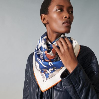 極美品 HERMES ロングスカート カシミヤ シルク バイカラー 36